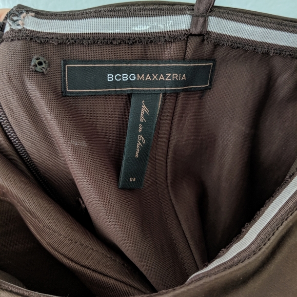 BCBG Strapless Brown Cocktail Dress - Picture 4 of 4